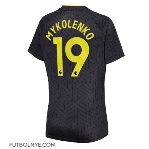 Camiseta Everton Vitaliy Mykolenko #19 Visitante Equipación para mujer 2024-25 manga corta